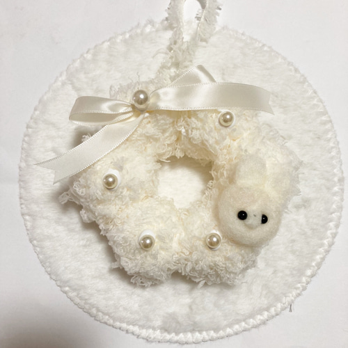 モコモコリース 羊毛フェルト poohchan1025 通販 18444683｜Creema
