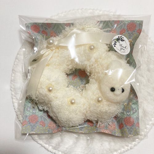 モコモコリース 羊毛フェルト poohchan1025 通販 18444683｜Creema