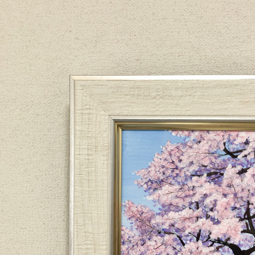醍醐の桜04」アクリル画 額縁付 原画 キャンバス F4サイズ 風景 醍醐の桜04」アクリル画 額縁付 原画 キャンバス F4サイズ 風景
