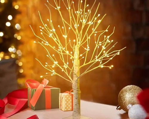 クリスマスツリー ブランチツリー 白樺 バーチツリー 144 LED ライト