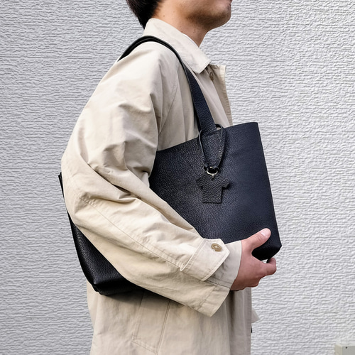 YUKINO FOR UNITED ARROWS 本革 トートバッグ A4 黒 UNITED ARROWS