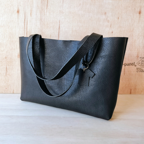 姫路レザー】A4がしっかり入るノーブルトートバッグ（手縫い/シンプル