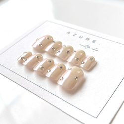 オーロラネイルツヤネイルニュアンスネイルシンプルネイルナチュラルネイルオフィスネイルネイルチップ春ネイル夏ネイル振袖春夏 2枚目の画像