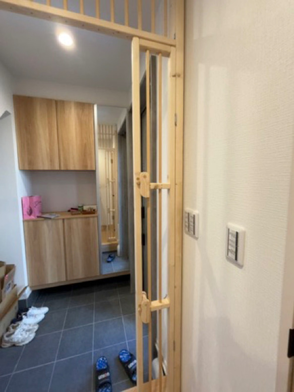 ★ 親子扉仕様 猫の脱走防止扉 ★ 5枚目の画像