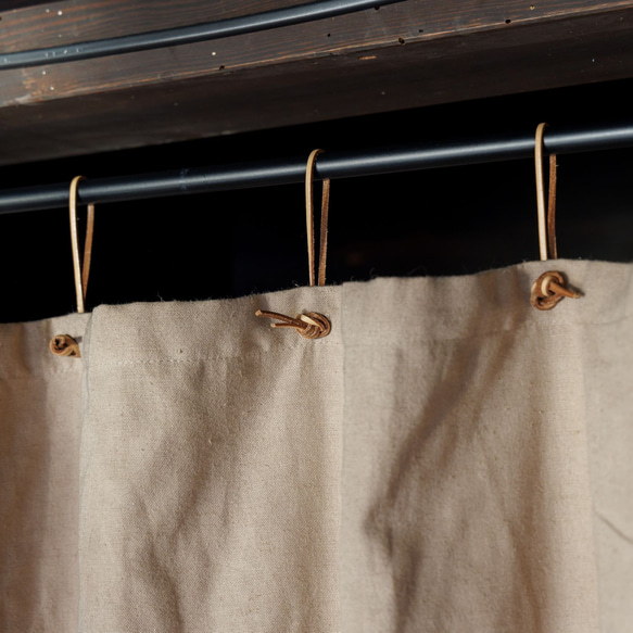 自然素材  カーテン 大麻  ooasa  柿渋 目隠し 間仕切り ナチュラル シンプル 8枚目の画像