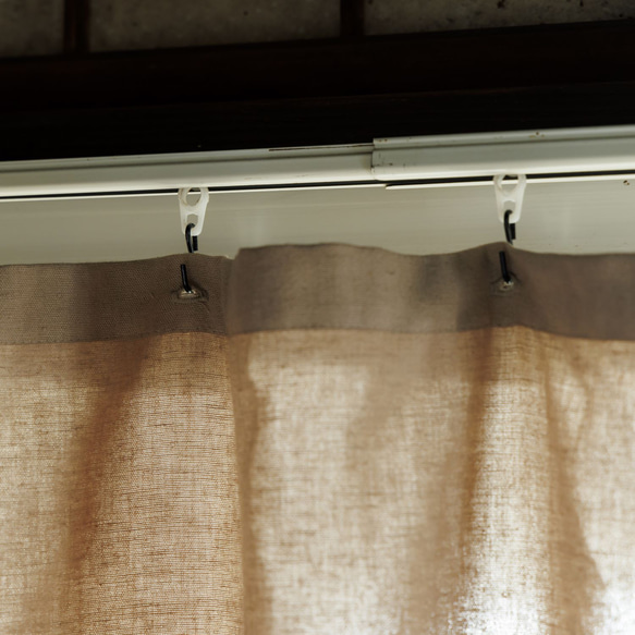 自然素材  カーテン 大麻  ooasa  柿渋 目隠し 間仕切り ナチュラル シンプル 10枚目の画像