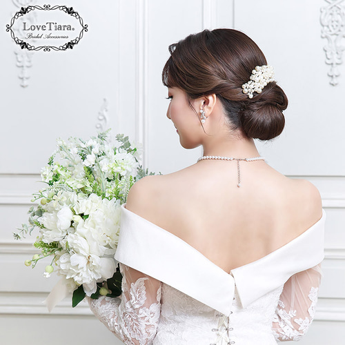 ヘッドドレス【パールボンネ】H-188|花嫁 ウエディング 結婚式