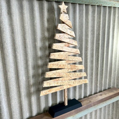 受注製作】木製 クリスマスツリー 75cm ナチュラル 男前 ヴィンテージ