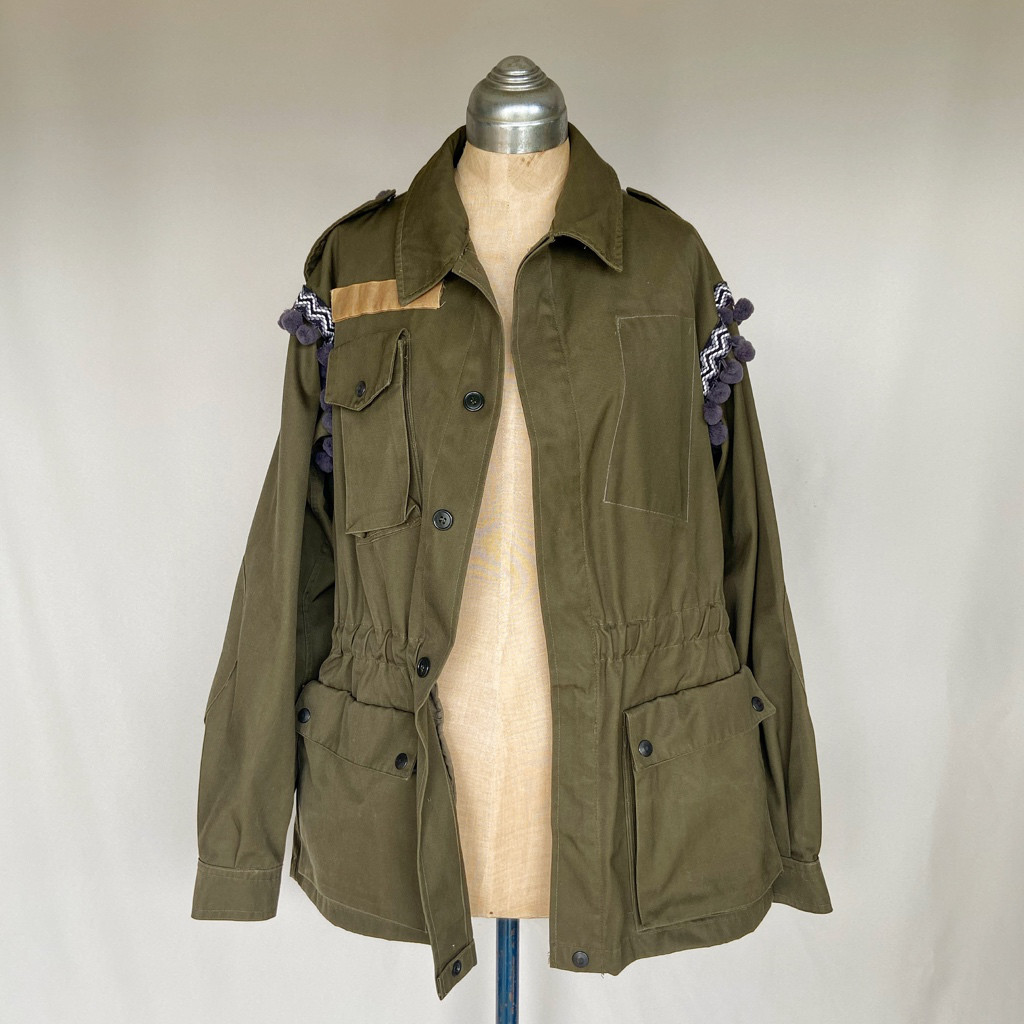 upcycle military  jacket