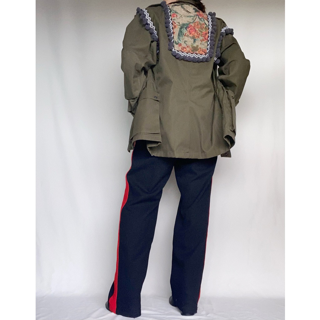 upcycle military  jacket