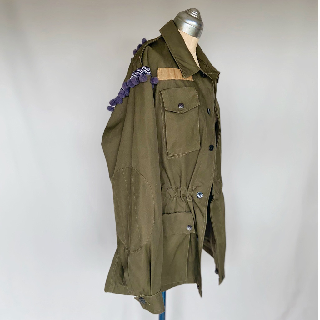 upcycle military  jacket