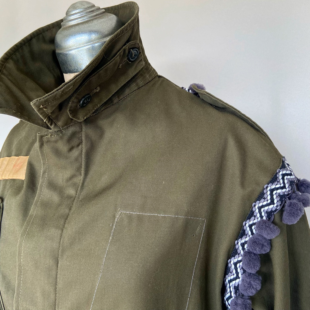 upcycle military  jacket