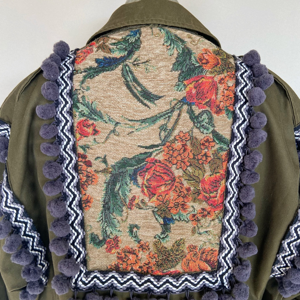 upcycle military  jacket