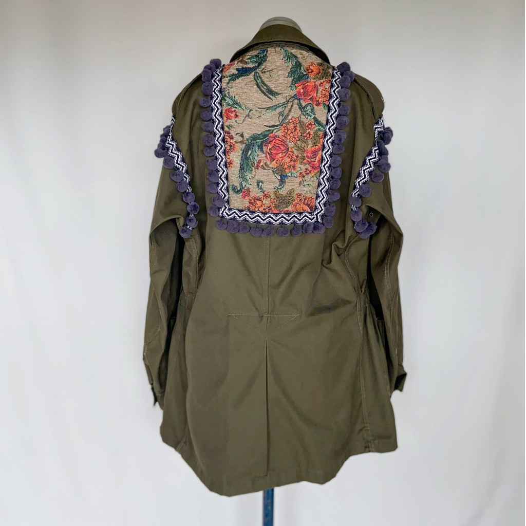 upcycle military  jacket