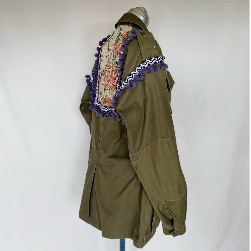 upcycle military  jacket