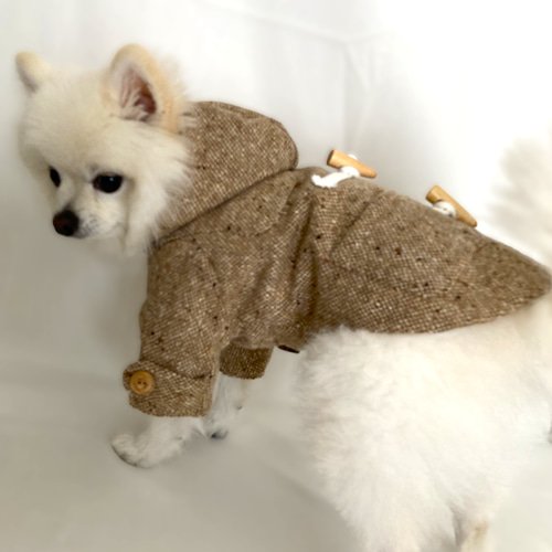 モンシェリ　ダッフルコート　犬服　ベージュL モンシェリ ダッフルコート 犬服 ベージュL