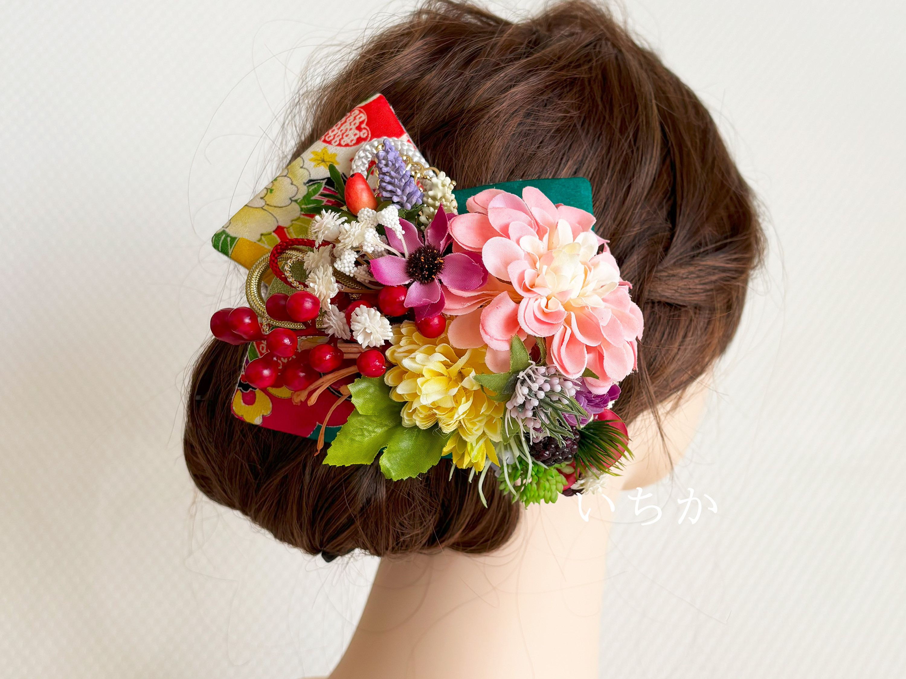 リボンヘッドドレス天龍（M001）和装髪飾り 成人式用髪飾り 成人式ヘア飾り 振袖用髪飾り 振袖 袴 打掛 成人式 卒業