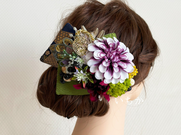 髪飾り（成人式用） リボンヘッドドレス章龍（M002）和装髪飾り 成人式用髪飾り 成人