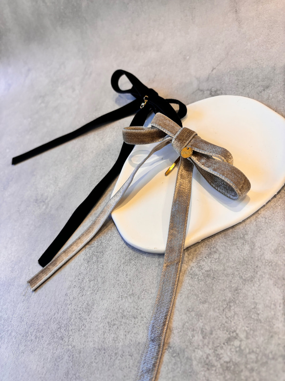 * coco vanilla* ベロアリボン ポニーフック 12枚目の画像