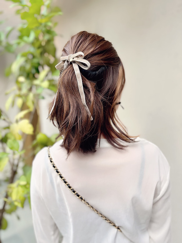 * coco vanilla* ベロアリボン ポニーフック 10枚目の画像