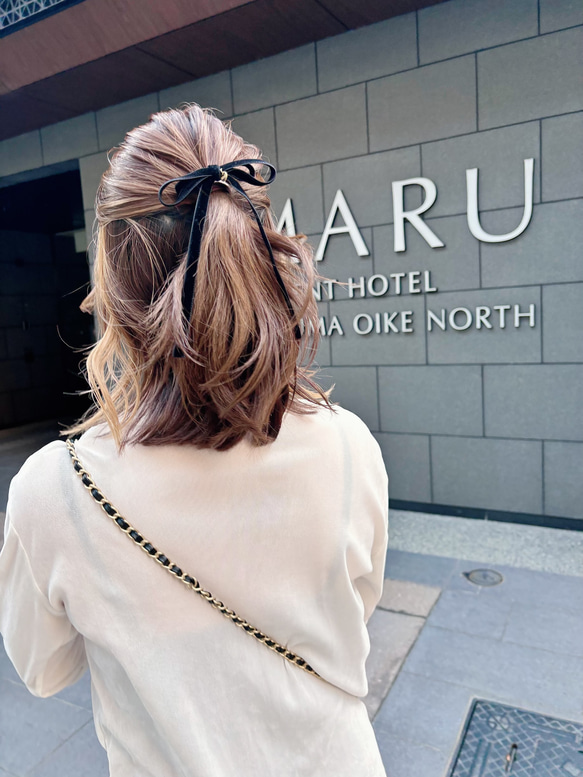 * coco vanilla* ベロアリボン ポニーフック 3枚目の画像