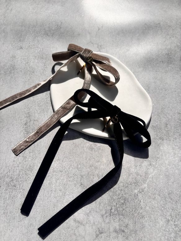 * coco vanilla* ベロアリボン ポニーフック 11枚目の画像