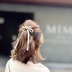 * coco vanilla* ベロアリボン ポニーフック 4枚目の画像