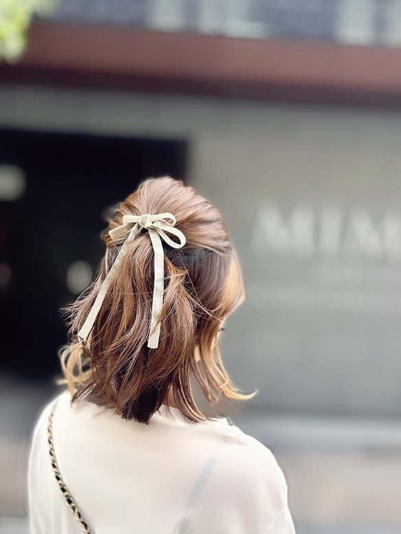 * coco vanilla* ベロアリボン ポニーフック 4枚目の画像