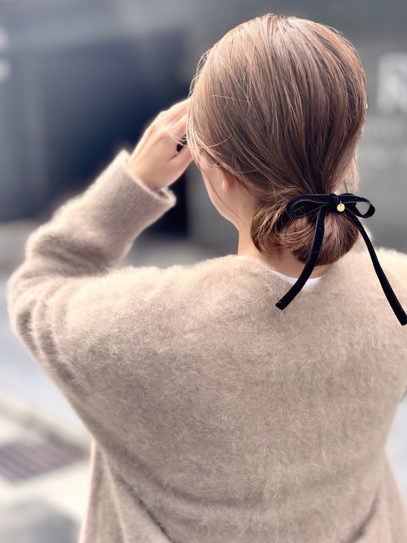 * coco vanilla* ベロアリボン ポニーフック 9枚目の画像