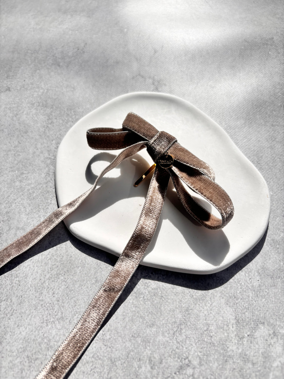 * coco vanilla* ベロアリボン ポニーフック 7枚目の画像