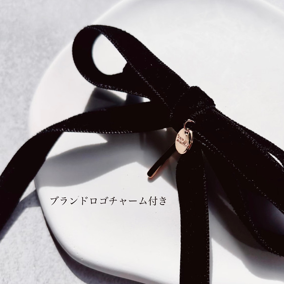 * coco vanilla* ベロアリボン ポニーフック 6枚目の画像