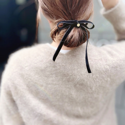 * coco vanilla* ベロアリボン ポニーフック 8枚目の画像