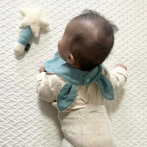 うさ耳スタイ ピンク リバーシブル 人気商品 綿100% スタイ