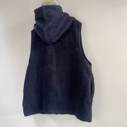 新作❤️春の寒暖差にちょうどいい❤️フードか可愛いメルトンベスト❤️ネイビーグレー❤️色変更可能❤️SML(2〜3Ｌ) 11枚目の画像