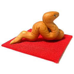 再販　干支飾り　雲と福巳　木彫りのお正月飾り　お正月ハンドメイド2025 4枚目の画像