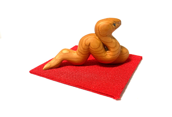 再販　干支飾り　雲と福巳　木彫りのお正月飾り　お正月ハンドメイド2025 4枚目の画像