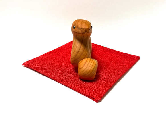 再販　干支飾り　雲と福巳　木彫りのお正月飾り　お正月ハンドメイド2025 6枚目の画像