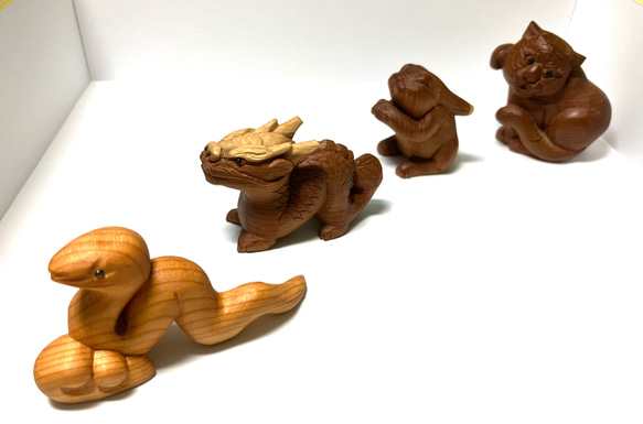 再販　干支飾り　雲と福巳　木彫りのお正月飾り　お正月ハンドメイド2025 8枚目の画像