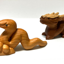 再販　干支飾り　雲と福巳　木彫りのお正月飾り　お正月ハンドメイド2025 7枚目の画像