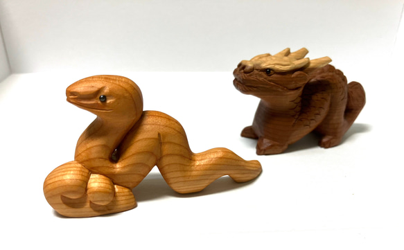 再販　干支飾り　雲と福巳　木彫りのお正月飾り　お正月ハンドメイド2025 7枚目の画像