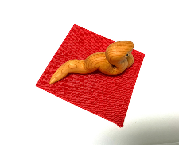 再販　干支飾り　雲と福巳　木彫りのお正月飾り　お正月ハンドメイド2025 5枚目の画像