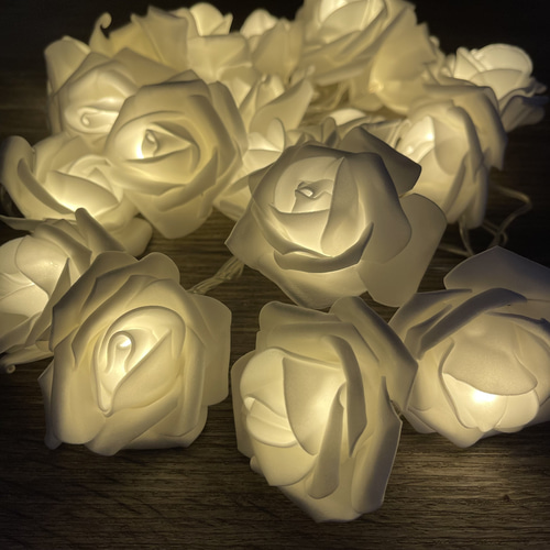 人感センサー ガーランドライト バラ 薔薇 ウェルカムライト