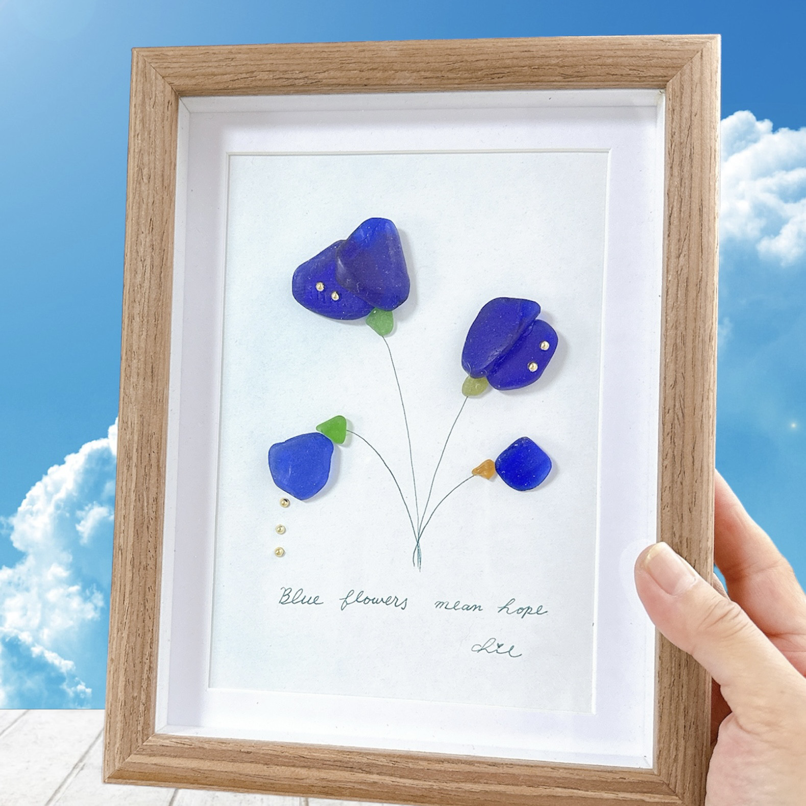 シーグラスアート　わたしの宝物 シーグラスアート 私の宝物 3 4e76bb92aad4b9e17d73de689a0691