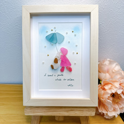 6-114「ちょっとロックなdollちゃん」シーグラスアート　インテリア　雑貨 6-114「ちょっとロックなdollちゃん」シーグラスアート インテリア 雑貨