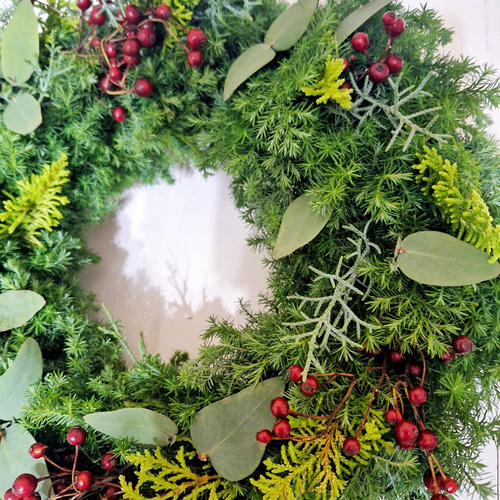 ⁂針葉樹香るフレッシュクリスマスハーフリース⁂ クリスマス作品のご案内 ───────── フレッシュ針葉樹の