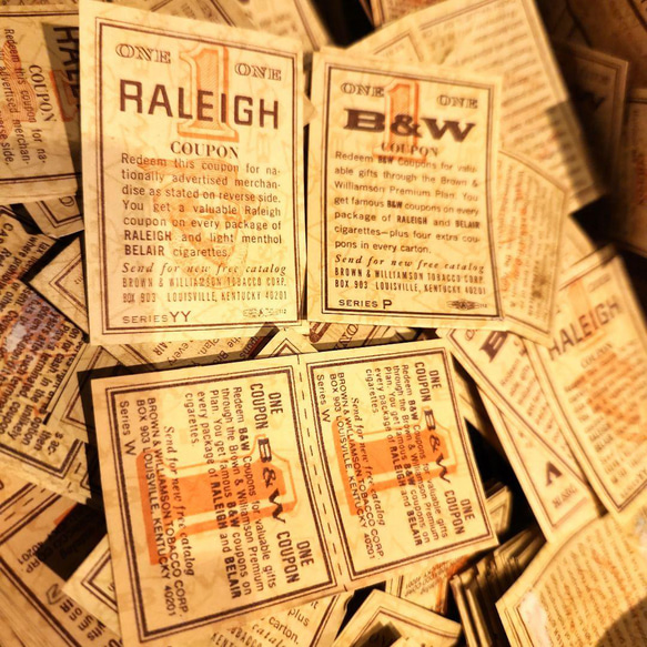 アメリカ ヴィンテージ タバコクーポン50枚 ジャンクジャーナル 紙モノ  