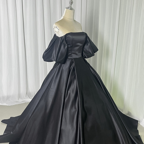 送料無料！カラードレス パーティードレス オフショルダー 編み上げ