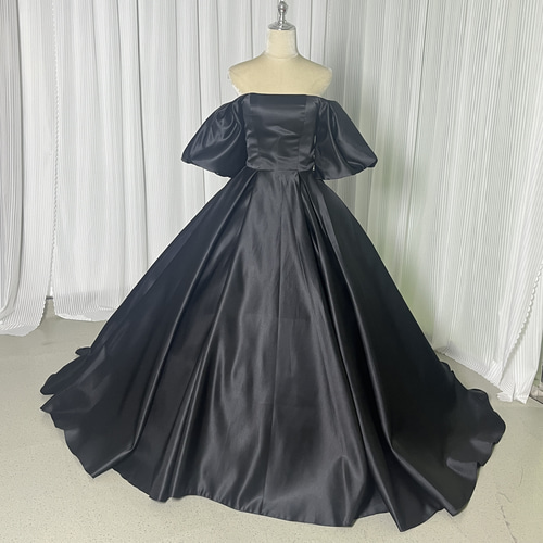 送料無料！カラードレス パーティードレス オフショルダー 編み上げ