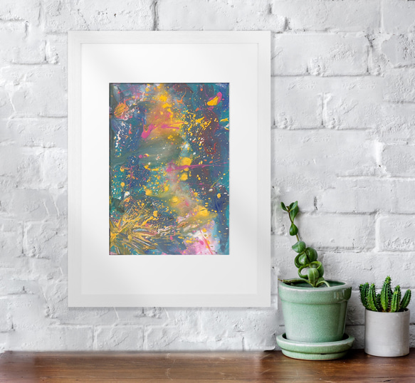 春早割 抽象画 【瞬間】 原画 絵画 アート アクリル画 インテリア 送料 絵画