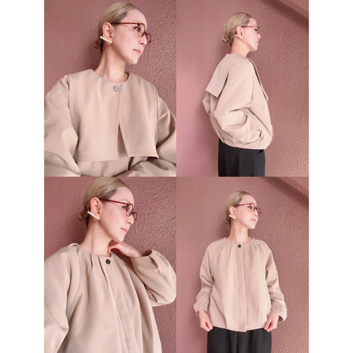 2way中綿アウターカシミアベージュレギュラー丈RATA